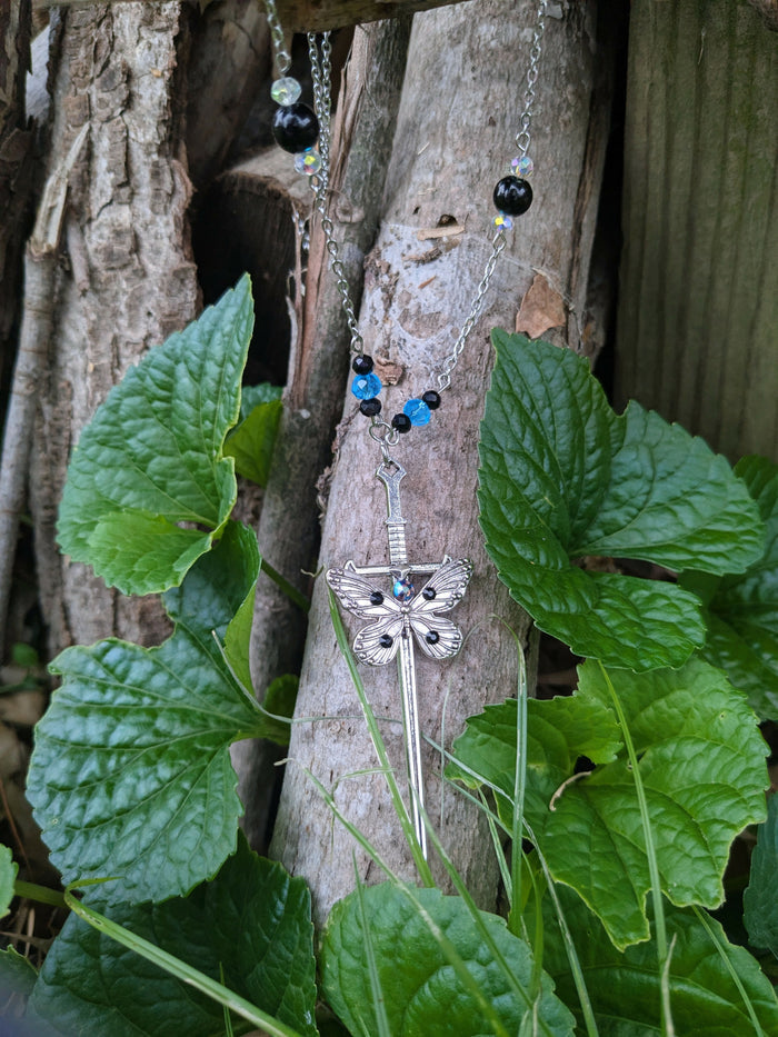 Medieval Butterfly Sword Necklace