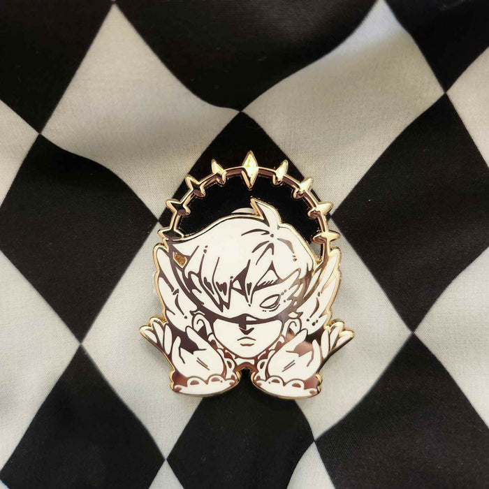 Melancholy Masquerade Angel Enamel Pin