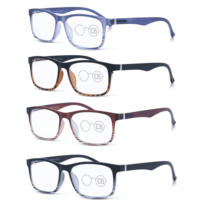 DebSpecs Mens Rectangle Frame Reading Glasses ocr413s product group