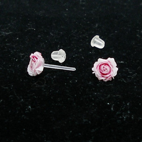 Metal Free Rose Stud Earrings