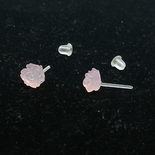 Metal Free Rose Stud Earrings