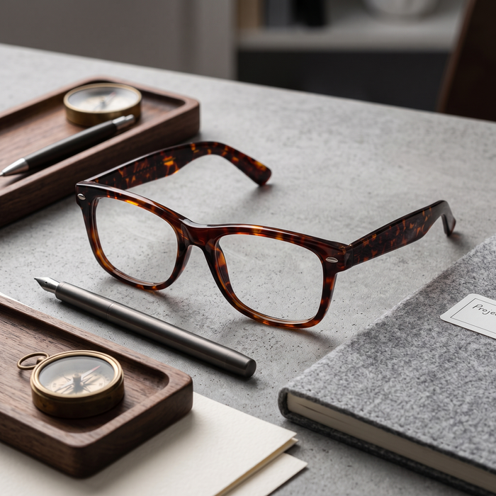 DebSpecs metropolitan turtoise high power product shot eyewear