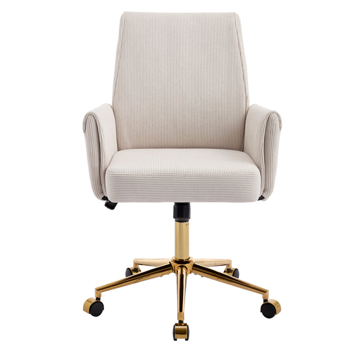 Mid-back liftable office chair, striped fabric, and ergonomically designed, is an excellent choice for working, studying or relaxing. The mid-back design provides a better sitting experience,White