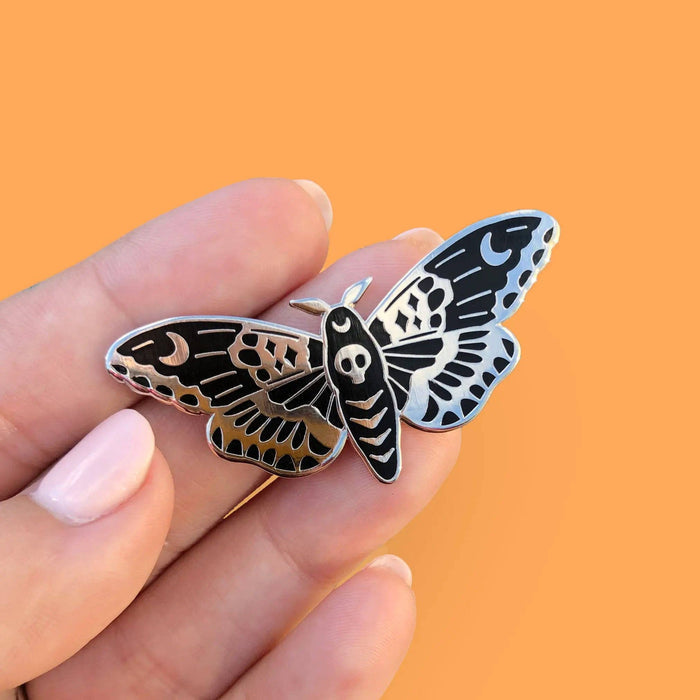 Midnight Menagerie Moon Moth Enamel Pin