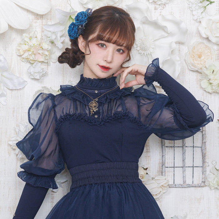 Midnight Star Off-Shoulder Blouse