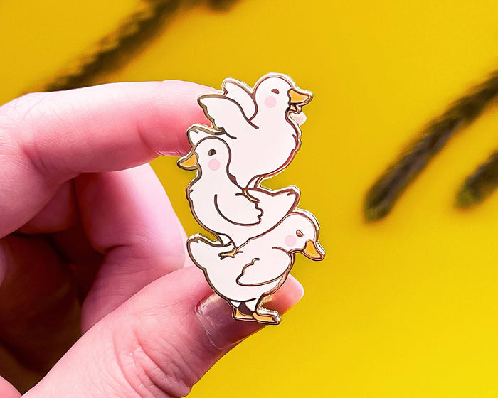 Mini Ducks Quack Stack Enamel Pin