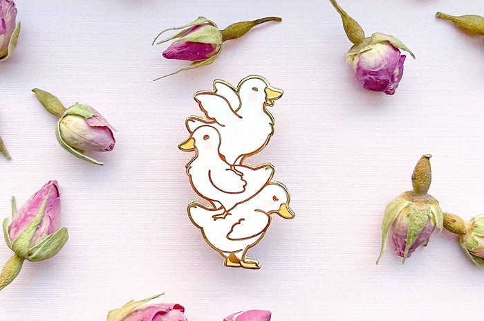 Mini Ducks Quack Stack Enamel Pin