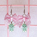 Mint Teddy Bear Earrings (4 Colors)