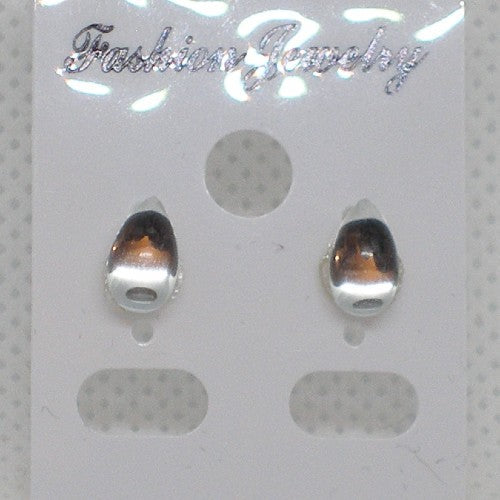 Mirrored Drop Stud Earrings - Metal Free