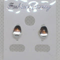 Mirrored Drop Stud Earrings - Metal Free