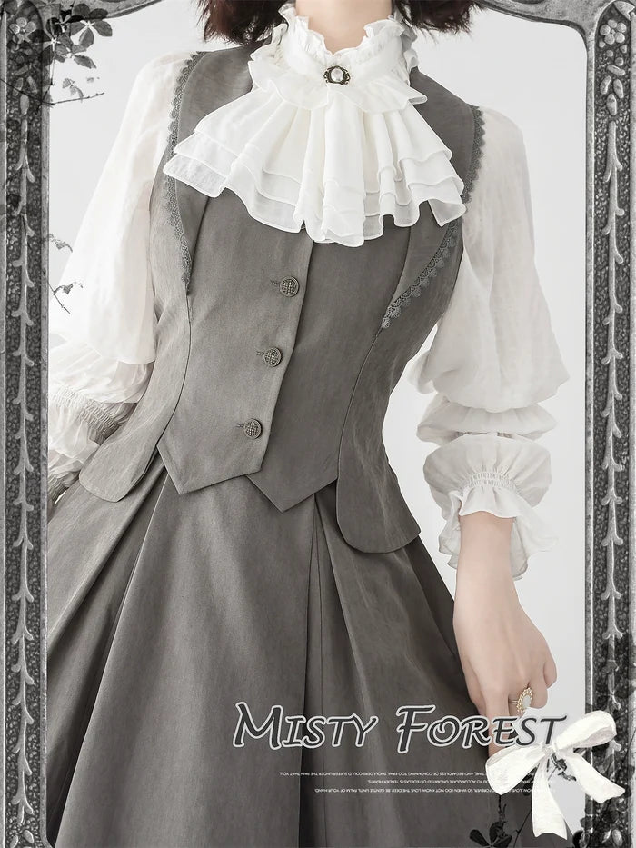 Misty Forest Vest and Skirt Set (4 Colors)