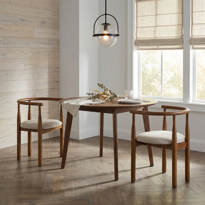 Modern dining chair,kitchen chair with solid wood legs, Dining Chairs for Home Bar/Restaurant and Dining Room,Set of 2,Walnut