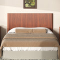 Modern Wooden Headboard with Arched Corrugated, Fits Queen Size Beds, Vertical Grain Design, Farmhouse & Vintage Style, Easy Assembly, Walnut.