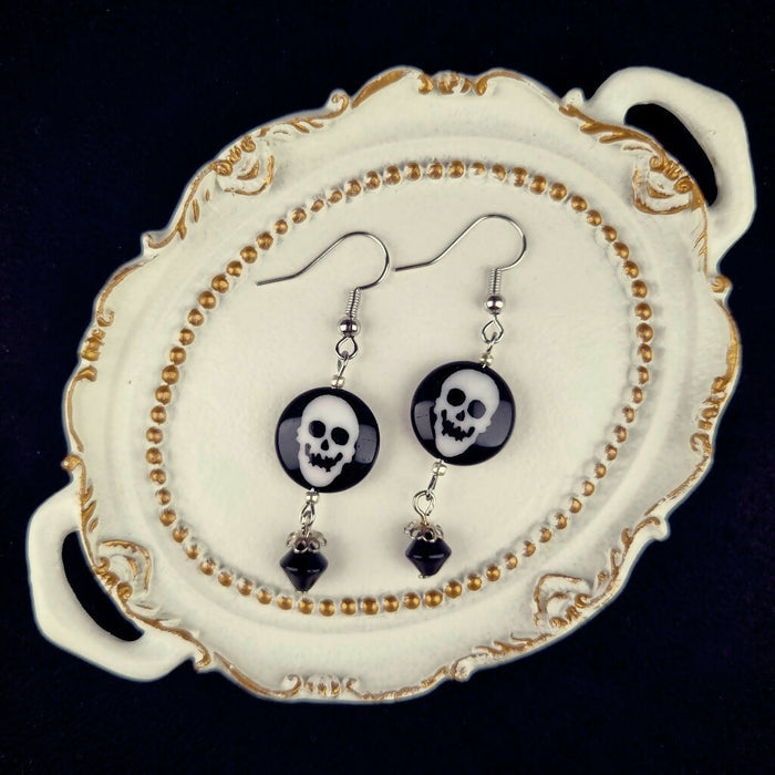 Monochrome Necromancer Earrings