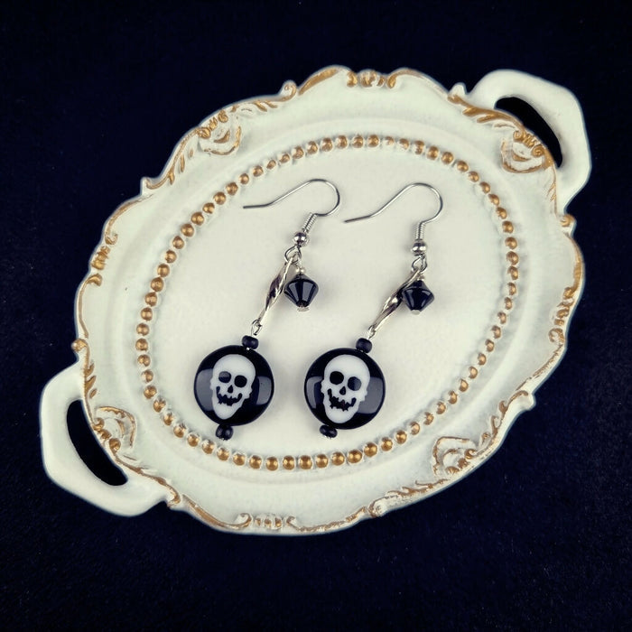 Monochrome Necromancer Earrings