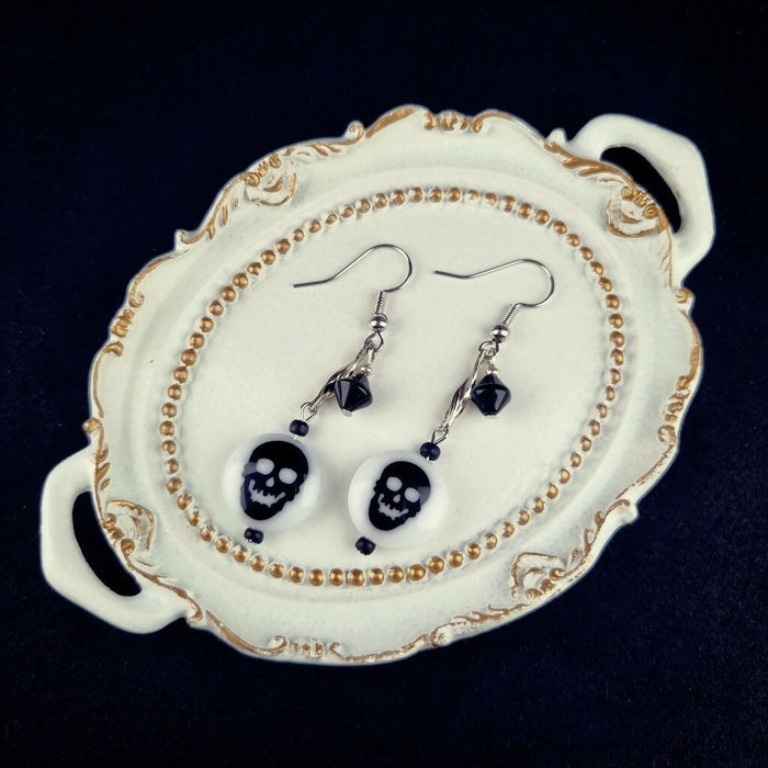 Monochrome Necromancer Earrings