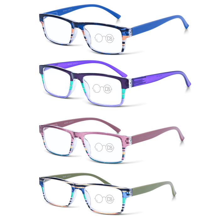 DebSpecs Multi Color Rectangle Reading Glasses oc315 product group