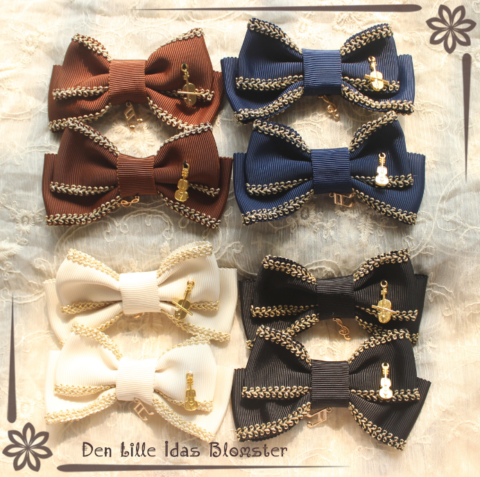 Musical Bow Hair Clip Set