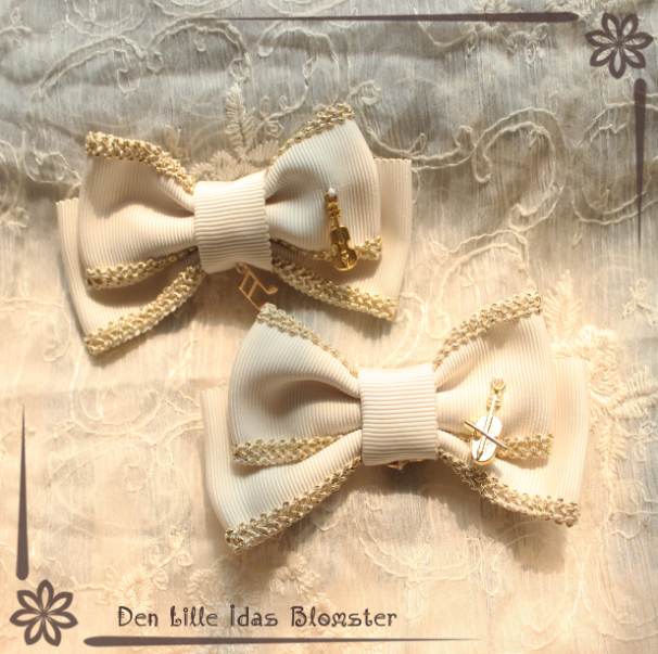 Musical Bow Hair Clip Set