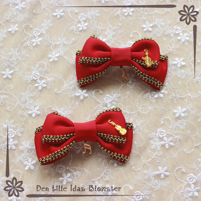 Musical Bow Hair Clip Set