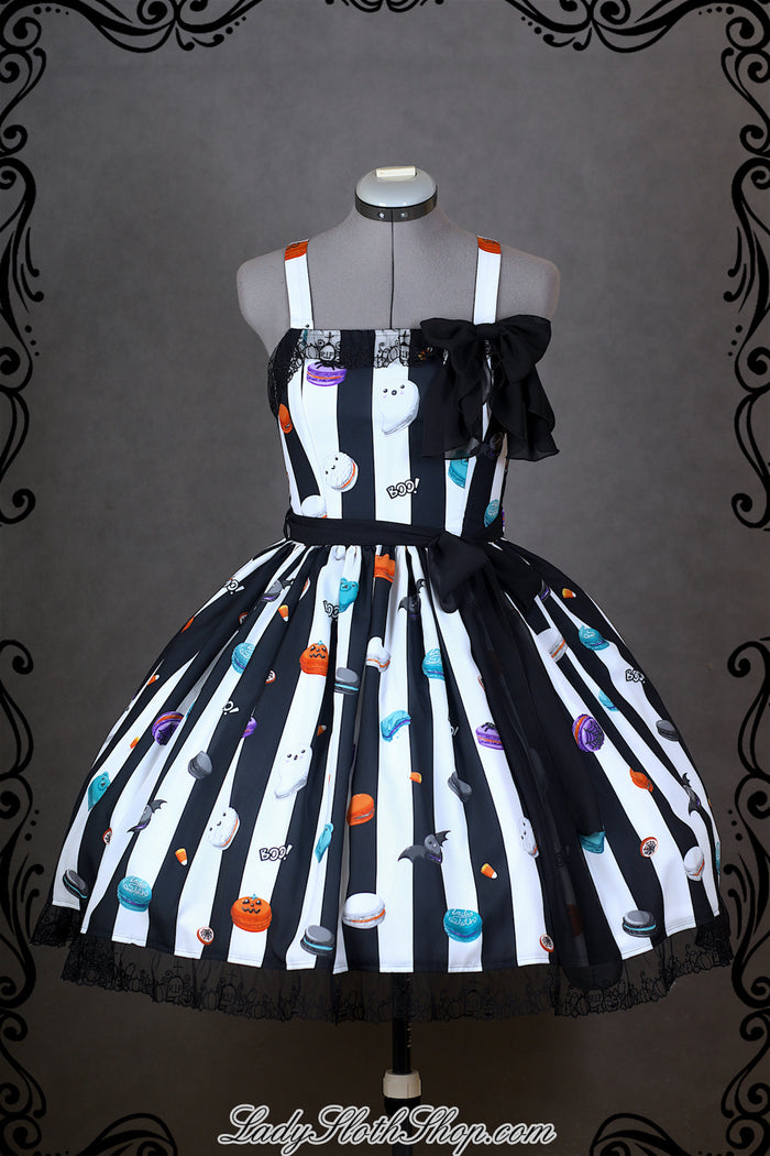 My Spooky Macarons Jumperskirt in White