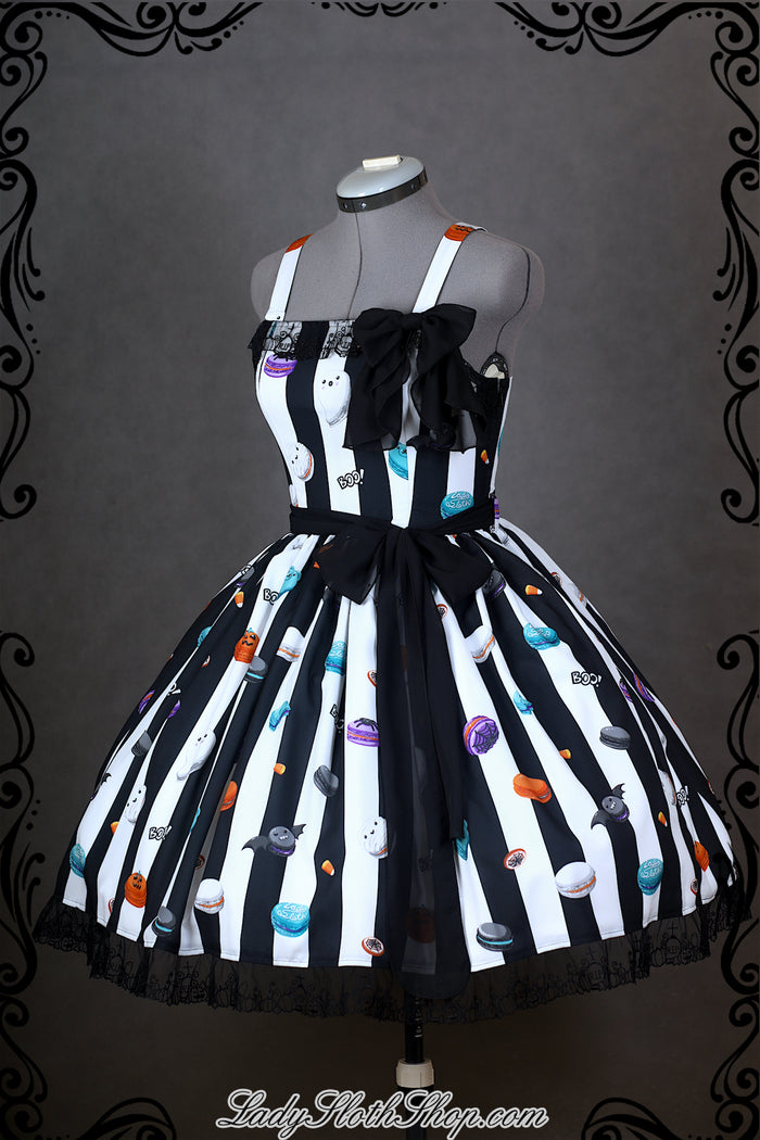 My Spooky Macarons Jumperskirt in White