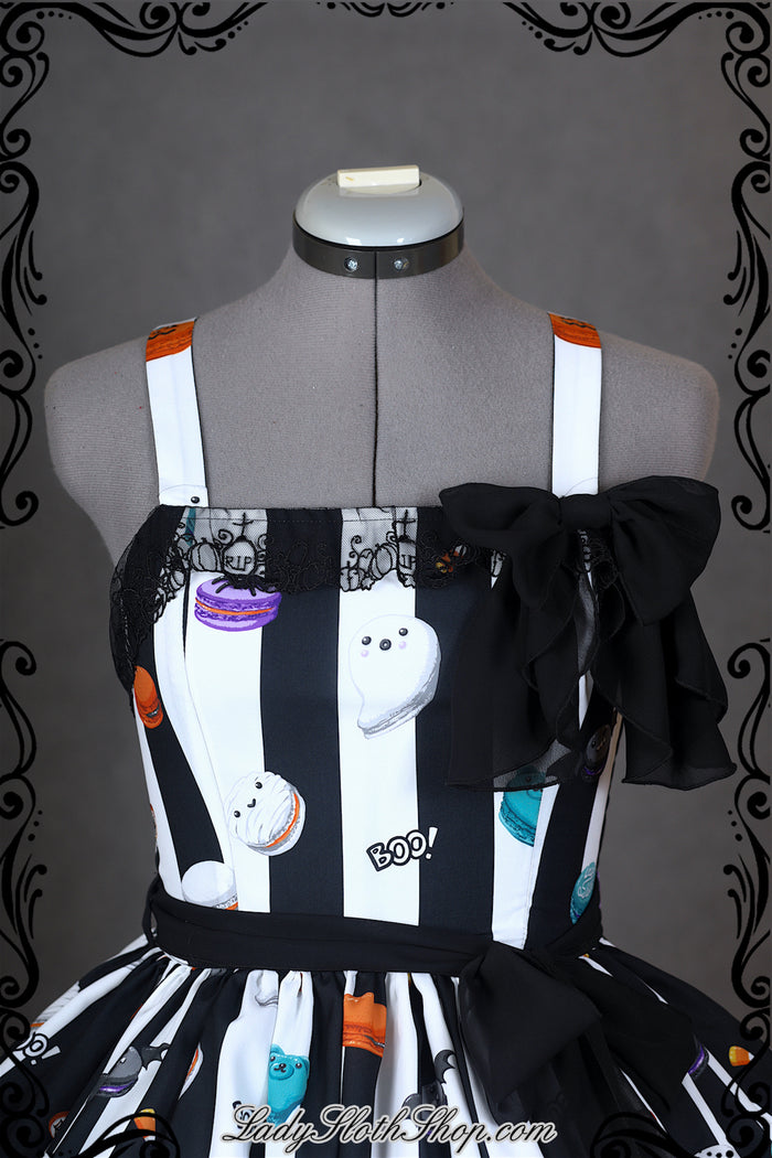 My Spooky Macarons Jumperskirt in White