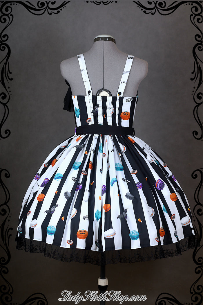 My Spooky Macarons Jumperskirt in White