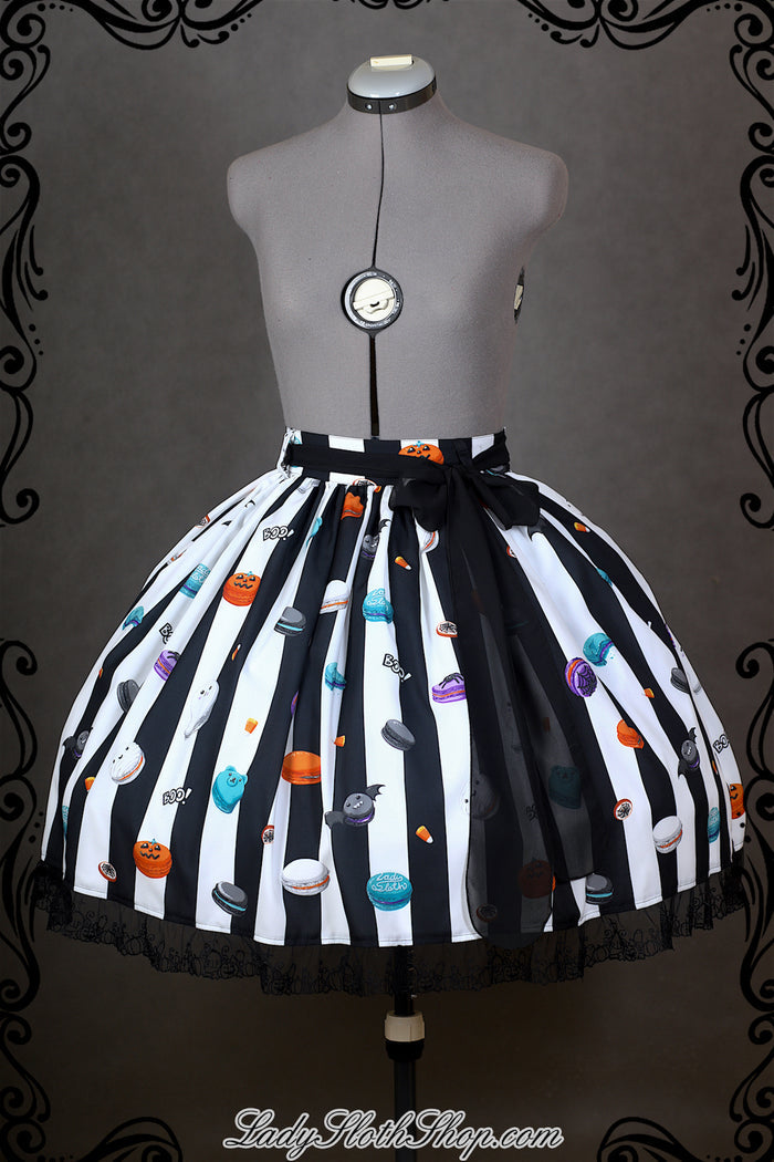 My Spooky Macarons Skirt in White
