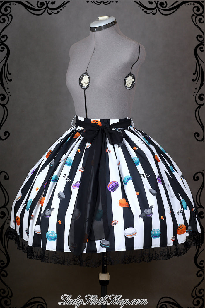 My Spooky Macarons Skirt in White