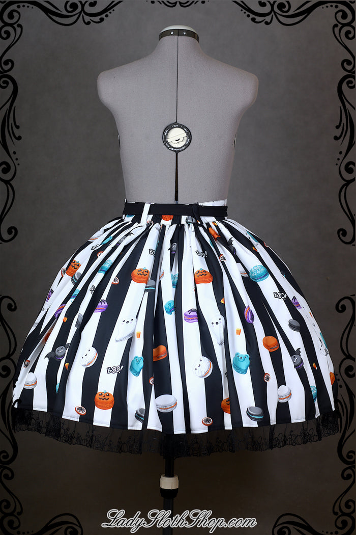 My Spooky Macarons Skirt in White