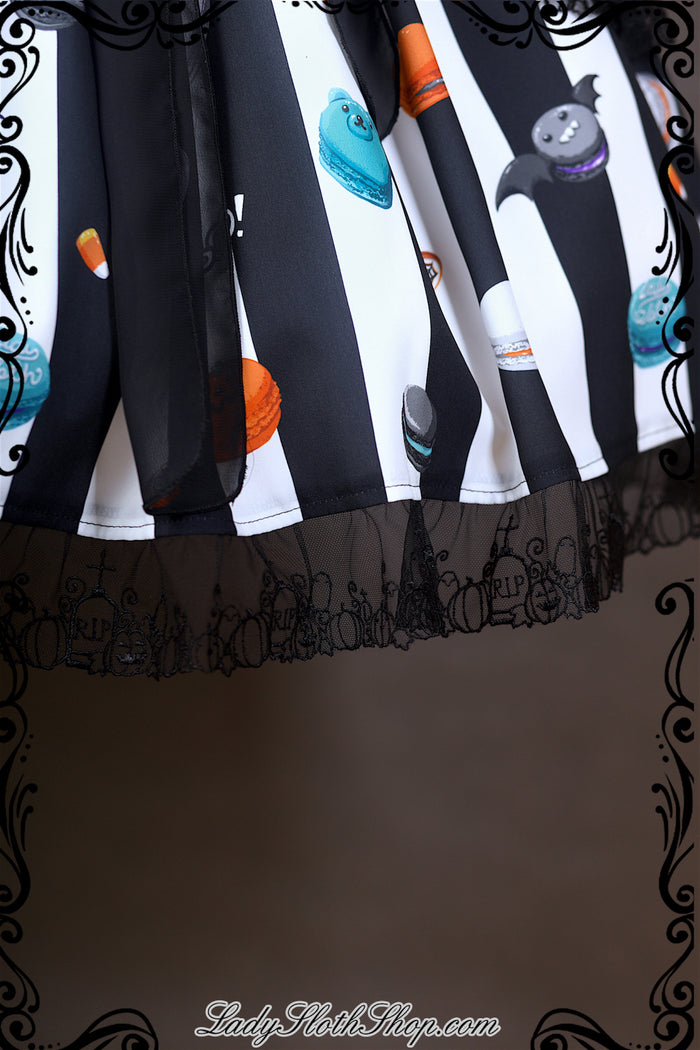 My Spooky Macarons Skirt in White