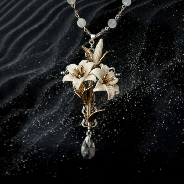 Night Lily Necklace - Two Flowers