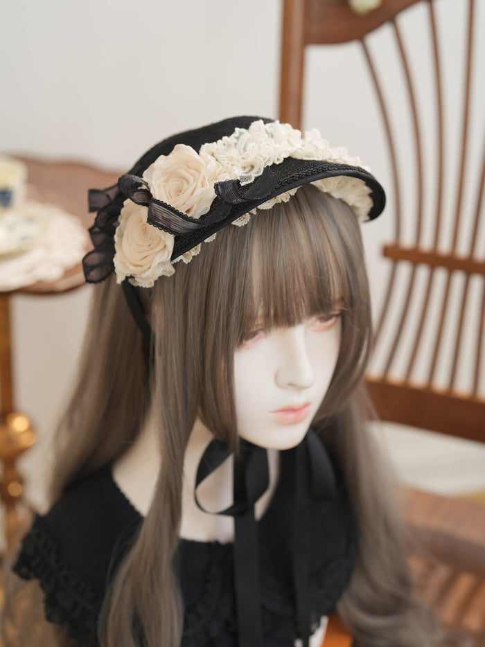 Nightingale and Roses - Rose Mini Bonnet