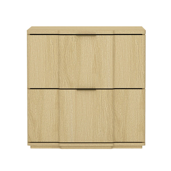 Nightstand in Natural and Gold