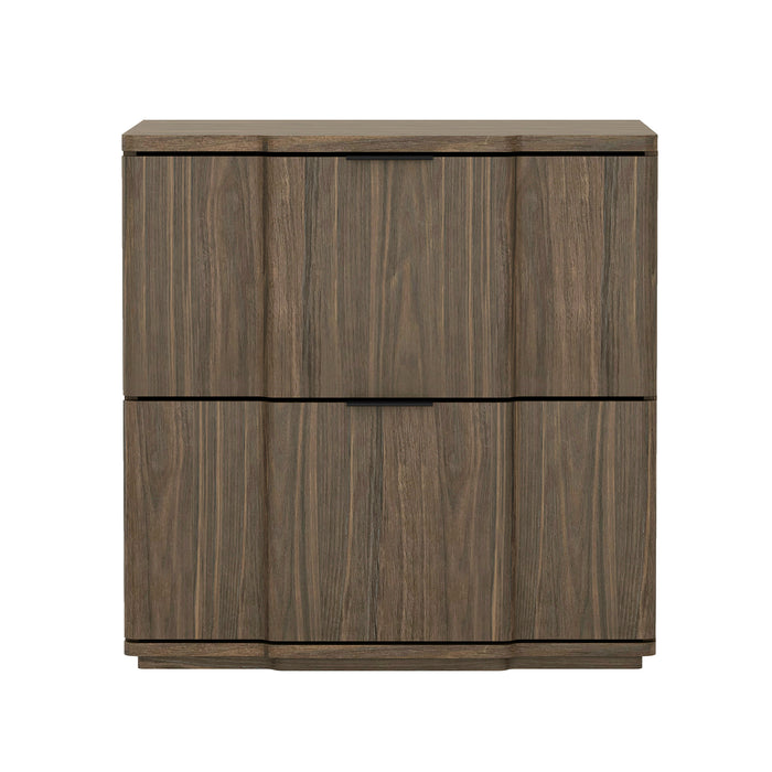 Nightstand in Walnut and Black