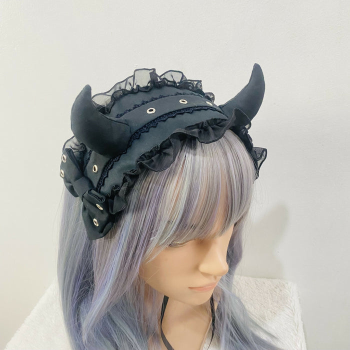 Noir Grommet Demon Headdress