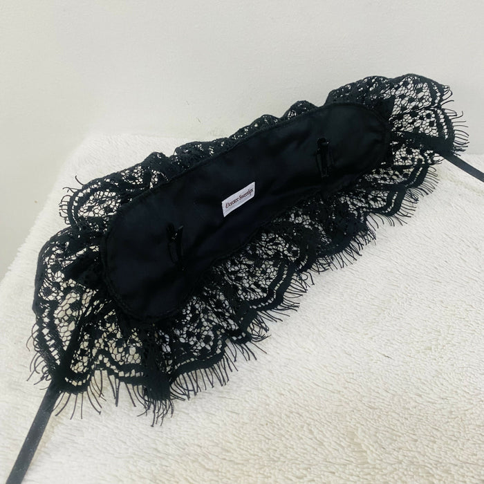 Noir Lace Ruffle Demon Headdress