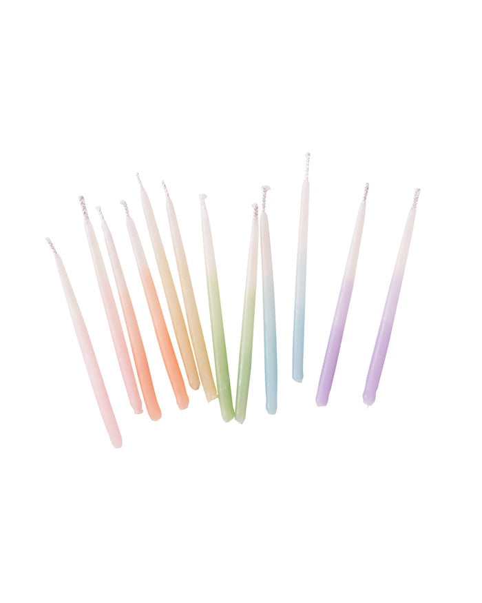 Ombre Beeswax Birthday Candles