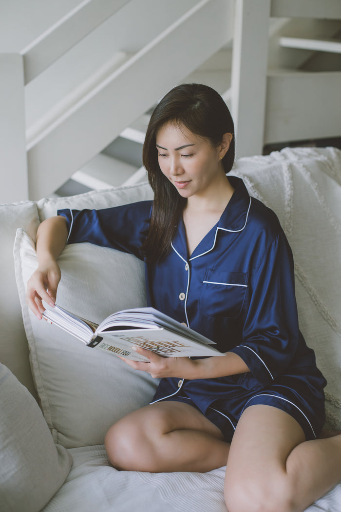 Organic Bamboo Lyocell Loungewear - Blue