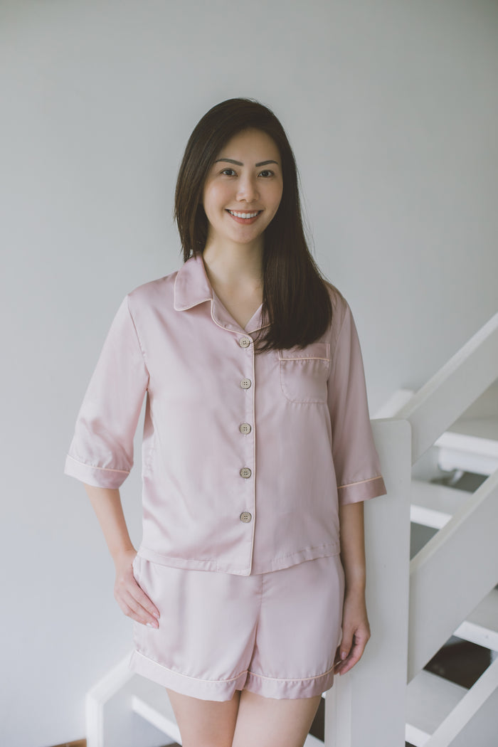 Short Sleeves with Shorts / Dusty Pink / Small