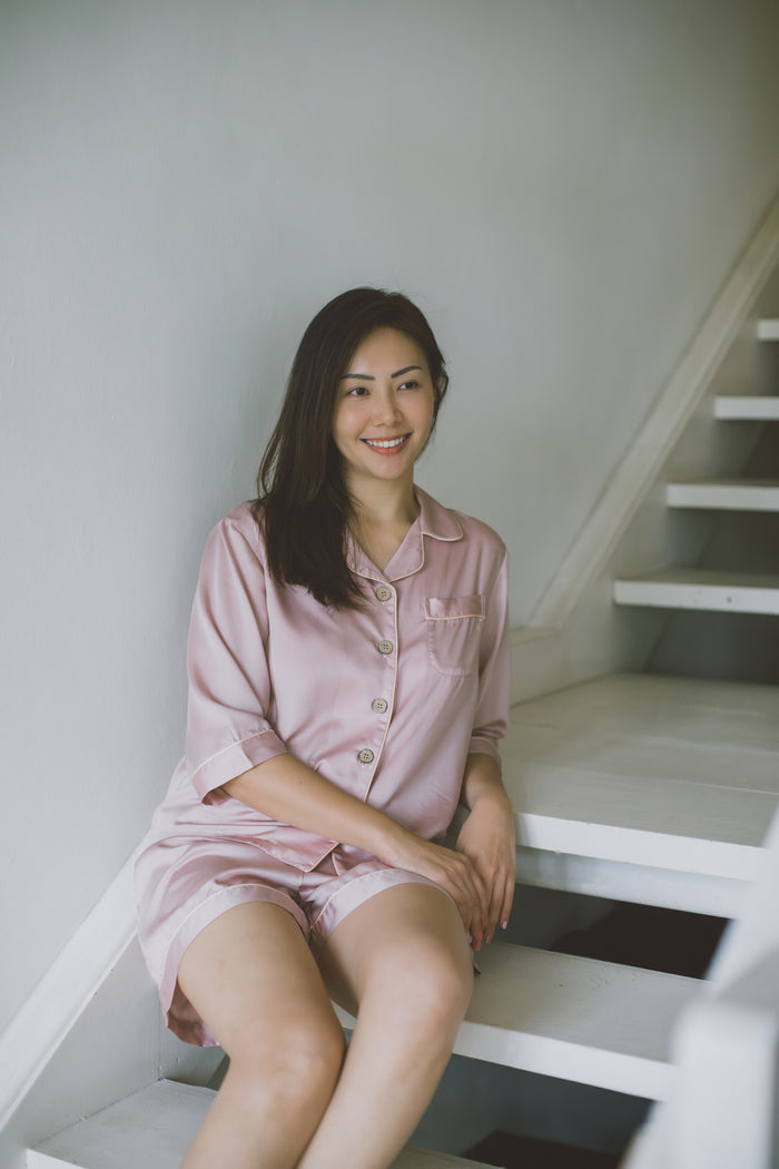 Organic Bamboo Lyocell Loungewear - Pink