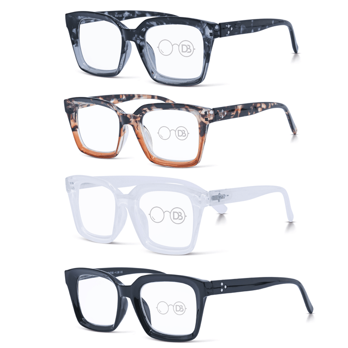 DebSpecs Oversized Fashionable Square Reading Glasses oc473 product group