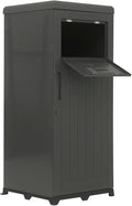 Package Delivery Box for Outside, Large Parcel Drop Box with Lockable Secure, Waterproof Resin Storage Anti-Theft Outdoor Package Delivery for Porch, Curbside, House