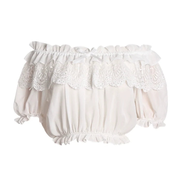 Pearl Chiffon Cropped Blouse