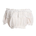 Pearl Chiffon Cropped Blouse