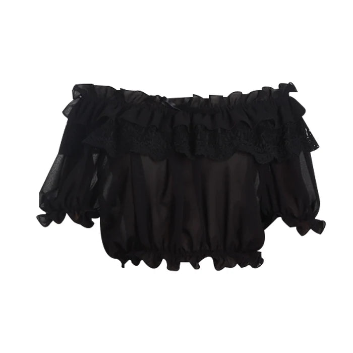 Pearl Chiffon Cropped Blouse