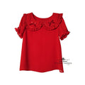 Peter Pan Collar Short Sleeve Blouse (11 Colors)