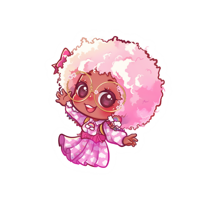 Pink Cloudy Cute Jade