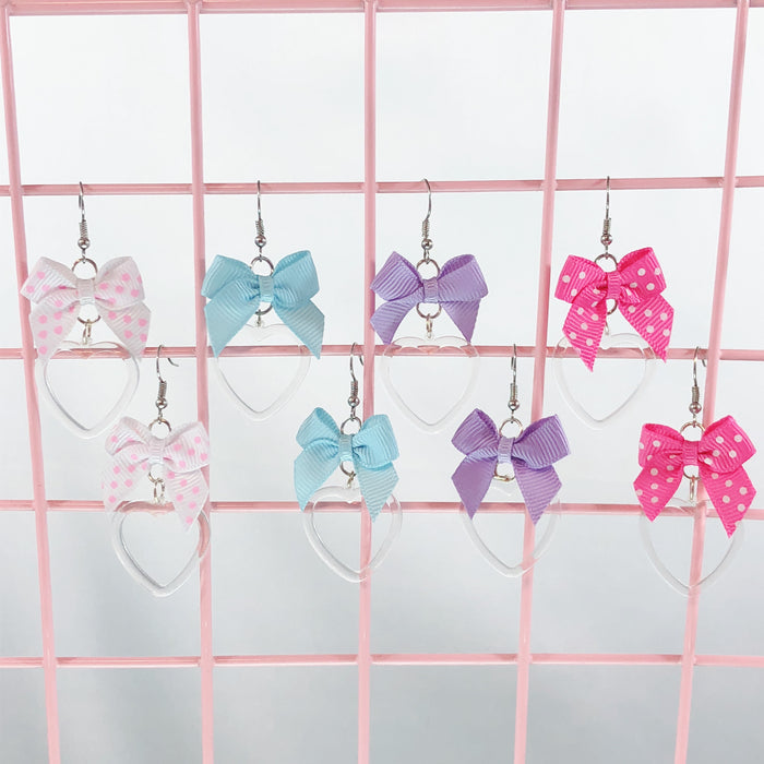 Plastic Heart Earrings (4 Colors) - Lolita Collective